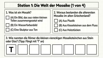 Vorschau - Stationenlernen - Mosaik-Werkstatt Kunst Klasse 34 PLUS Lernposter - Seite 3