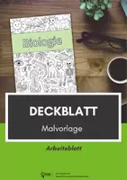 Vorschau - Mal- und Bastelvorlagen - Biologie: Deckblatt für den Hefter - Deckblatt