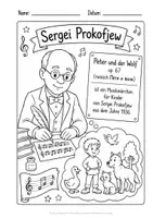 Vorschau - Arbeitsblätter - Peter und der Wolf – Sergei Prokofjew kennenlernen | Lesetext, Musik & Instrumentenkunde - Seite 1