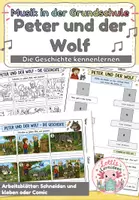 Vorschau - Arbeitsblätter - Peter und der Wolf – Geschichte verstehen, Bilder ordnen & Sätze schreiben | Leseförderung (Bildergeschichte) & Schreibanlass - Deckblatt