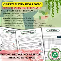 Vista previa - Hojas de trabajo - Green Mind: Eco-Logic | Sustainability & Critical Thinking Activities (Years 9-13) - Portada