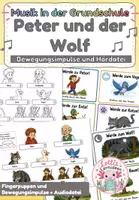 Vorschau - Mal- und Bastelvorlagen - Fingerpuppen & Bewegungsimpulse zu „Peter und der Wolf“ – Musik aktiv erleben | Musikunterricht Grundschule - Deckblatt