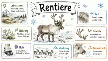 Vorschau - Arbeitsblätter - Arbeitsblätter "Rentiere" + Onlineübung & MP3 + Mindmap + Infografik - Seite 1