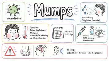 Vorschau - Arbeitsblätter - Arbeitsblätter zum Thema "Mumps" + Lösung & MP3 + Mindmap + Infografik - Seite 1