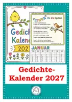 Vorschau - Arbeitsblätter - Gedichte-Kalender 2027 - Deckblatt