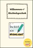 Vorschau - Bildkarten - Willkommens- und Abschiedsgechenk (Highlight) - Deckblatt