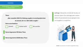 Vorschau - Arbeitsblätter - Prozentrechnung im Haushaltsbuch – Komplette Unterrichtsstunde - Seite 2