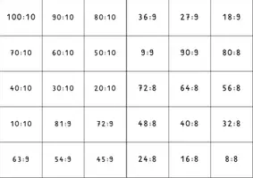 Vorschau - Arbeitsblätter - Mathe Bingo Division zum kleinen Einmaleins - Seite 2