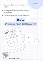 Vorschau - Arbeitsblätter - Mathe Bingo Division zum kleinen Einmaleins - Deckblatt