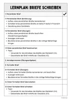 Vorschau - Stationenlernen - Briefe schreibe (Plan für den Lernzirkel) - Seite 1