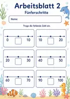 Vorschau - Arbeitsblätter - Zahlenstrahl bis 100 | Mathematik Klasse 2 | 7 Arbeitsblätter als PDF - Seite 2