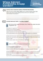 Vorschau - Arbeitsblätter - QUIZ: Warum Antibiotika knapp werden können (Internet-Rallye) - Deckblatt