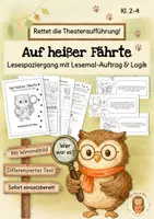 Vorschau - Arbeitsblätter - Lesespaziergang Krimi mit Lese-Mal-Auftrag: Walddetektive Leseheft, Schuljahresende - Deckblatt