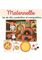 Aperçu - Jeux - 🍕 La Pizzeria – Jeu de rôle, numération et manipulation (PS-MS-GS) - Page de couverture