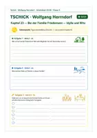 Vorschau - Arbeitsblätter - Tschick Kapitel 23: Bei der Familie Friedemann – Figurenkonstellation, Komik & Zufall analysieren - Seite 1
