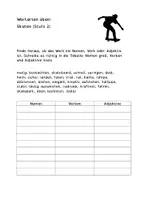Vorschau - Arbeitsblätter - Wortarten Skaten - Nomen, Verben & Adjektive üben - Seite 1
