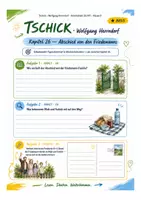 Vorschau - Arbeitsblätter - Tschick Kapitel 26 & 27: Abschied von den Friedemanns und Geschwindigkeit im Dorf analysieren - Seite 1