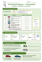 Vorschau - Unterrichtsreihen - Beschleunigung - Physik Sek I - Arbeitsblätter inkl. Lösungen - Seite 2