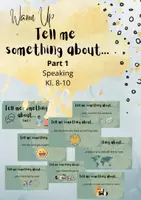 Vorschau - Präsentationen/Tafelbilder - Warm Up: Tell me something about... - Speaking - Präsentationsfolien - Deckblatt
