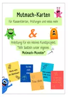 Vorschau - Mal- und Bastelvorlagen - Mutmachkarten und Mutmachmonster - Deckblatt