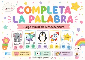 Vista previa - Refuerzo / NEE / Materiales de apoyo - Recurso manipulativo para trabajar la lectoescritura - Portada