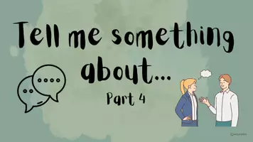 Vorschau - Präsentationen/Tafelbilder - Warm Up - Tell me something about... Part 4 - Speaking - Seite 1
