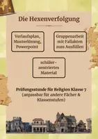 Vorschau - Stundenentwürfe - Hexenverfolgung (Prüfungsstunde, schülerorientiert) - Deckblatt