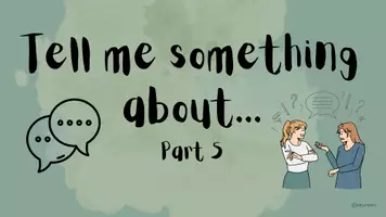Vorschau - Präsentationen/Tafelbilder - Warm Up - Tell me something about... Part 5 - Speaking - Seite 1