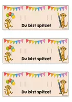 Vorschau - Mal- und Bastelvorlagen - Erdmännchenklasse - Stift | Geschenk (Klassentier) - Seite 1