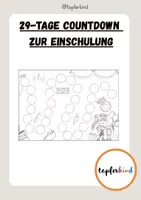 Vorschau - Mal- und Bastelvorlagen - 29-Countdown zur Einschulung - interaktiv zum Ausmalen - Deckblatt