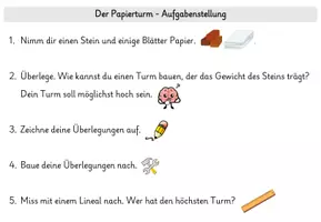 Vorschau - Arbeitsblätter - Wir bauen einen Turm aus Papier - Einheit Türme bauen - Seite 2