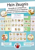 Vorschau - Arbeitsblätter - Mein Zeugnis Klasse 1 - Zeugnisvorlage für Kinderzeugnis mit Selbsteinschätzung (Halbjahr und Endjahr) - Deckblatt