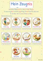 Vorschau - Arbeitsblätter - Mein Zeugnis Klasse 1 - Zeugnisvorlage für Kinderzeugnis mit Selbsteinschätzung (Halbjahr und Endjahr) - Seite 2