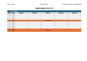 Vorschau - Lehrpläne/Lehrermaterial - Vorlage für Jahresplanung 2026/27 - 5 Fächer - Seite 2