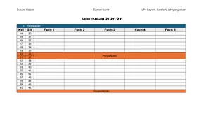 Vorschau - Lehrpläne/Lehrermaterial - Vorlage für Jahresplanung 2026/27 - 5 Fächer - Seite 3