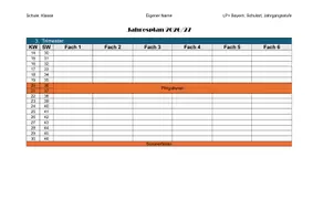 Vorschau - Lehrpläne/Lehrermaterial - Vorlage für Jahresplanung 2026/27 - 6 Fächer - Seite 3