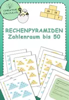 Vorschau - Arbeitsblätter - Rechenpyramide Zahlenraum bis 50 - Deckblatt