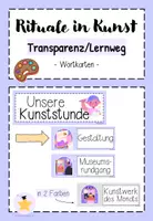 Vorschau - Bildkarten - Rituale in Kunst: Transparenz/Lernweg (Wortkarten) - Deckblatt