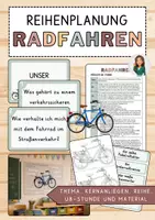 Vorschau - Stundenentwürfe - Materialpaket: Radfahren / Verkehrserziehung - Unterrichtsreihe, UB-Stunde und Material zum Fahrrad - Deckblatt