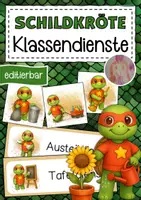 Vorschau - Anderer Materialtyp - Schildkrötenklasse Klassendienste Klassentier Schildkröte - Deckblatt