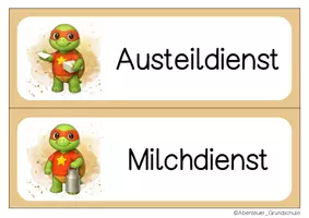 Vorschau - Anderer Materialtyp - Schildkrötenklasse Klassendienste Klassentier Schildkröte - Seite 3