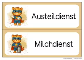 Vorschau - Anderer Materialtyp - Tigerklasse Klassendienste Klassentier Tiger - Seite 3