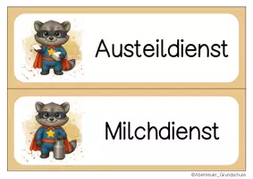 Vorschau - Anderer Materialtyp - Waschbärenklasse Klassendienste Klassentier Waschbär - Seite 3