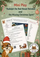 Vorschau - Arbeitsblätter - Mini Christmas Play: Rudolph and the Missing Christmas Spirit - Deckblatt