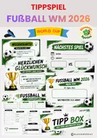 Vorschau - Mal- und Bastelvorlagen - Fußball WM Tippspiel - Deckblatt