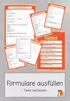 Vorschau - Stationenlernen - Formulare ausfüllen | Texte verfassen - Deckblatt