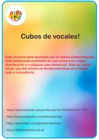 Vista previa - Manualidades / Dibujos para colorear - Cubos de vocales - página 1