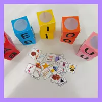 Vista previa - Manualidades / Dibujos para colorear - Cubos de vocales - Portada