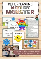 Vorschau - Unterrichtsreihen - Materialpaket: Meet my Monster - Unterrichtsreihe, UB-Stunde und Material - Deckblatt