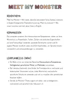 Vorschau - Unterrichtsreihen - Materialpaket: Meet my Monster - Unterrichtsreihe, UB-Stunde und Material - Seite 1